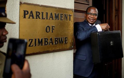 Zimbabwean Finance Minister Mthuli Ncube arrives to deliver his 2019 Budget speech at Parliament in Harare, Zimbabwe, November 22, 2018. PHOTO BY REUTERS/Philimon Bulawayo