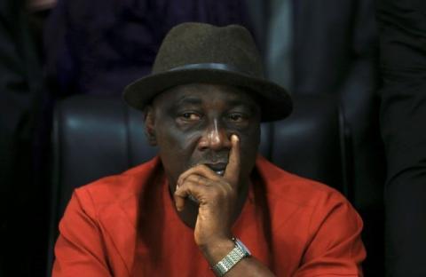 Nigeria's Minister of Interior Affairs Abba Moro attends a media briefing on updates about the Ebola outbreak in Nigeria in Abuja, August 14, 2014. PHOTO BY REUTERS/Afolabi Sotunde