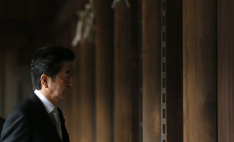 Japan's Prime Minister Shinzo Abe visits Yasukuni shrine in Tokyo