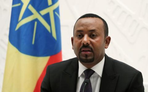 Ethiopia's Prime Minister Abiy Ahmed speaks at a news conference at his office in Addis Ababa, Ethiopia, August 1, 2019. PHOTO BY REUTERS/Tiksa Negeri