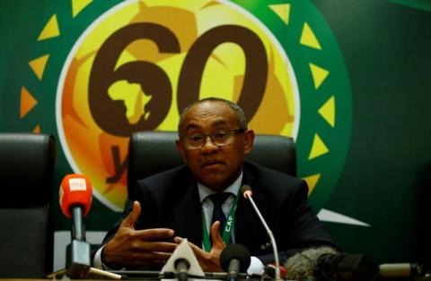 The newly elected Confederation of African Football President Ahmad Ahmad addresses a news conference after his victory at the African Union (AU) headquarters in Ethiopia's capital Addis Ababa, March 16, 2017. PHOTO BY REUTERS/Tiksa Negeri