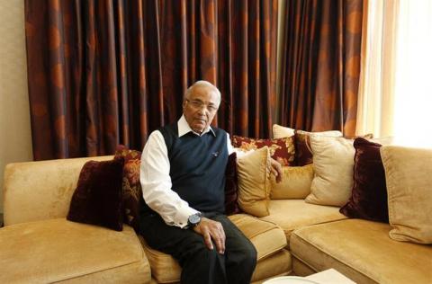 Egypt's former prime minister Ahmed Shafik poses for a photo at his residence in Abu Dhabi