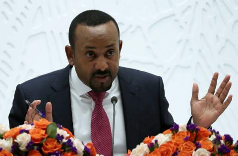 Ethiopia's Prime Minister Abiy Ahmed speaks at a news conference in Addis Ababa, Ethiopia, March 28, 2019. PHOTO BY REUTERS/Tiksa Negeri