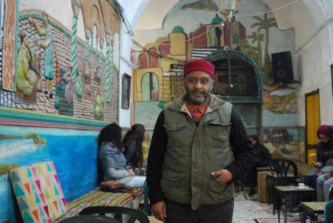 Ali Boukkaa's family have been serving coffee in the medina in Tunis since 1786, January 20, 2020. PHOTO BY Thomson Reuters Foundation/Layli Foroudi