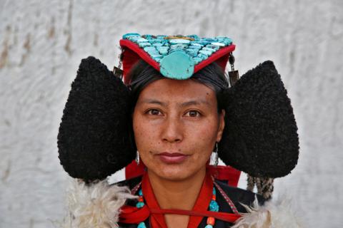 Phunchok Angmo, 33, a mathematics teacher, poses for a photograph at Thiksey monastery, near Leh, the largest town in the region of Ladakh, nestled high in the Indian Himalayas, India, September 28, 2016. PHOTO BY REUTERS/Cathal McNaughton