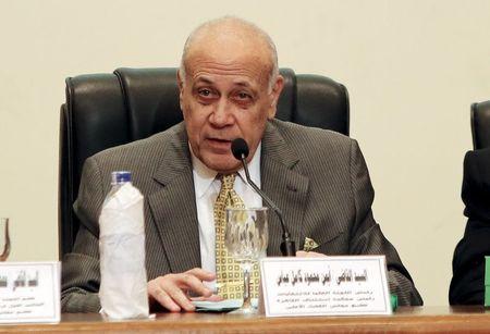 Ayman Abbas, head of the High Elections Committee, speaks during a news conference in Cairo, Egypt, August 30, 2015. PHOTO BY REUTERS/Mohamed Abd El Ghany