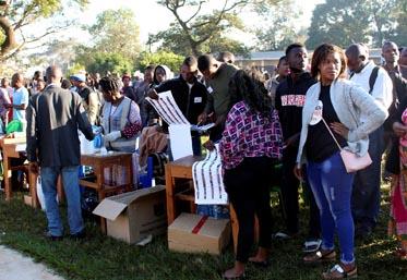 Voters queue to cast their ballots in Malawi's presidential and legislative elections, in Lilongwe, Malawi, May 21, 2019. PHOTO BY REUTERS/Eldson Chagara