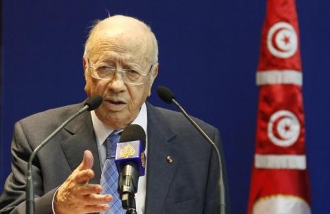 Beji Caid Essebsi speaks during a meeting entitled "Stimulating Growth and Invesment During Transition" in Tunis, December 12,2011. PHOTO BY REUTERS/Zoubeir Souissi