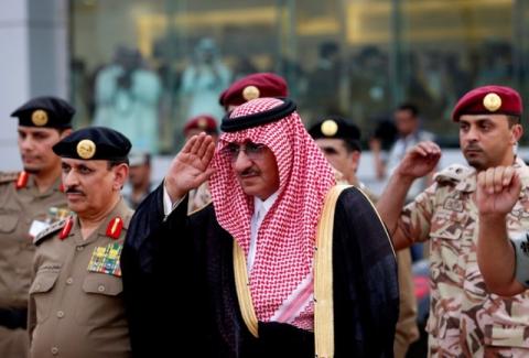 Saudi Crown Prince Mohammed Bin Nayef, the interior minister, arrives to a military parade in preparation for the annual Haj pilgrimage in the holy city of Mecca, September 5, 2016. PHOTO BY REUTERS/Ahmed Jadallah