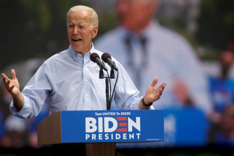 Democratic 2020 U.S. presidential candidate and former Vice President Joe Biden speaks during a campaign stop in Philadelphia, Pennsylvania, U.S., May 18, 2019. PHOTO BY REUTERS/Mark Makela