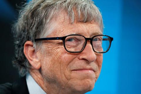 Bill Gates, Co-Chair of Bill & Melinda Gates Foundation, attends the World Economic Forum (WEF) annual meeting in Davos, Switzerland, January 22, 2019. PHOTO BY REUTERS/Arnd Wiegmann