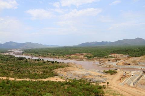 The Blue Nile flows into Ethiopia's Great Renaissance Dam in Guba Woreda, some 40 km (25 miles) from Ethiopia's border with Sudan, June 28, 2013. PHOTO BY REUTERS/Tiksa Negeri