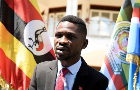 Ugandan musician turned politician, Robert Kyagulanyi also known as Bobi Wine addresses a news conference at his home in Kampala, Uganda, September 24, 2018. PHOTO BY REUTERS/Newton Nambwaya