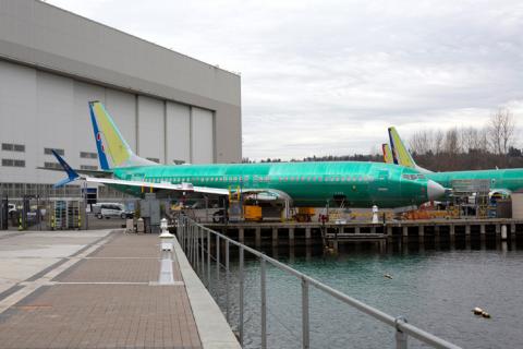 A Boeing 737 MAX 8 aircraft bearing the logo of China Southern Airlines is parked at a Boeing production facility in Renton, Washington, U.S., March 11, 2019. PHOTO BY REUTERS/David Ryder