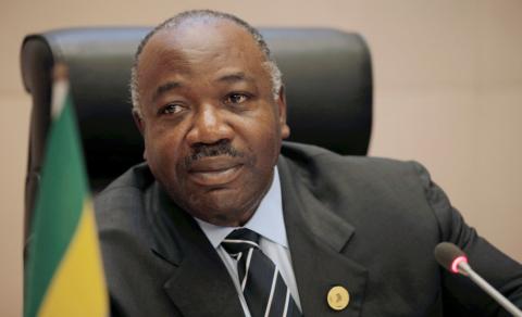 President Ali Bongo of Gabon addresses an African Union meeting on climate change in Addis Ababa, Ethiopia, January 29, 2018. PHOTO BY REUTERS/Tiksa Negeri