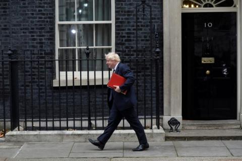 Britain's Foreign Secretary Boris Johnson leaves 10 Downing Street, London, Britain, October 24 2017. PHOTO BY REUTERS/Mary Turner