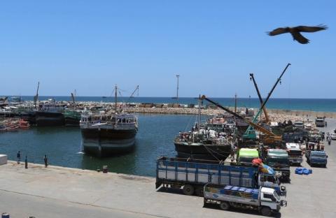 An eagle over flies at the Port of Bosaso in Somalia's Puntland, April 19, 2015. PHOTO BY REUTERS/Feisal Omar