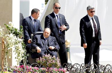 Algerian President Abdelaziz Bouteflika is seen in Algiers, Algeria, April 9, 2018. PHOTO BY REUTERS/Ramzi Boudina