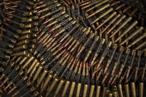 Large calibre bullets are pictured on the ground in Camp de Roux, a main base recently abandoned by former Seleka fighters near the centre of the capital Bangui, January 28, 2014. PHOTO BY REUTERS/Siegfried Modola