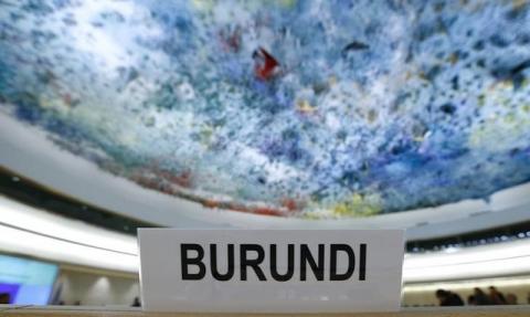 The seat of Burundi delegation is vacant before a special session of the Human Rights Council on the situation in Burundi in Geneva, Switzerland, December 17, 2015. PHOTO BY REUTERS/Denis Balibouse