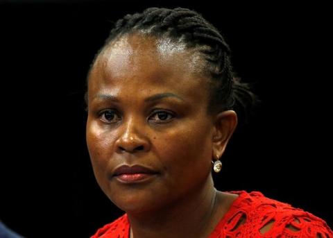 Public Protector Busisiwe Mkhwebane listens during a briefing at Parliament in Cape Town, South Africa, October 19, 2016. PHOTO BY REUTERS/Mike Hutchings