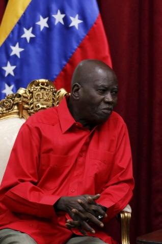 Guinea-Bissau's Prime Minister Carlos Correia attends a meeting with Venezuela's President Nicolas Maduro at Miraflores Palace in Caracas, April 4, 2016. PHOTO BY REUTERS/Miraflores Palace