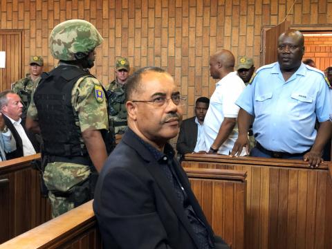 Mozambique's former finance minister Manuel Chang appears in court during an extradition hearing in Johannesburg, South Africa, January 8, 2019. PHOTO BY REUTERS/Shafiek Tassiem