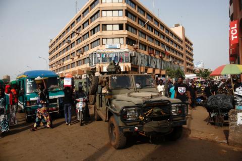 A convoy of peace keeping forces patrols in Bamako, Mali July 30, 2018. PHOTO BY REUTERS/Luc Gnago