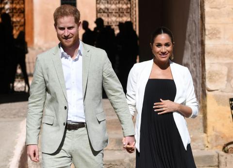 Britain's Meghan, Duchess of Sussex and Prince Harry the Duke of Sussex visit the Andalusian Gardens in Rabat, Morocco, February 25, 2019. PHOTO BY REUTERS/Facundo Arrizabalaga/Pool