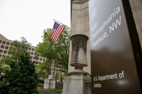 A general view of the Department of Justice building is seen in Washington, U.S., April 18, 2019. PHOTO BY REUTERS/Amr Alfiky