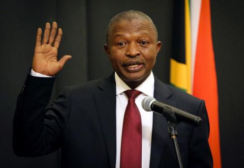 South Africa's Deputy President David Mabuza is sworn in in Cape Town, South Africa, February 27, 2018. PHOTO BY REUTERS/Sumaya Hisham