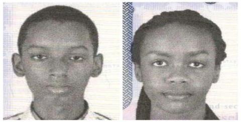 Don Ingabire (L), 16 and Audrey Mwamikazi, 17, members of a teenage robotics team from the African nation of Burundi are in pictures released by the Metropolitan Police Department in Washington, D.C., U.S., July 20, 2017. PHOTO BY REUTERS/Metropolitan Police Department