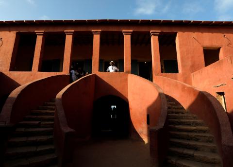 Emmanuel Mouti Dongo from Cameroon visits the “Maison Des Esclaves” slave house on Goree Island off the coast of Dakar, Senegal, July 7, 2019.  REUTERS/Zohra Bensemra