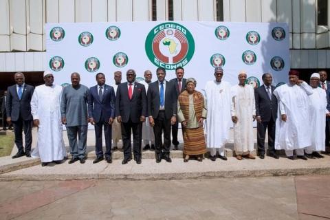 Ecowas head of goverments pose for a group photograph. December 17, 2016. PHOTO BY REUTERS/Stringer