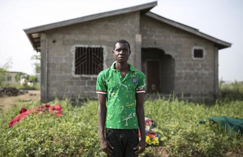 Ebola survivor Alimamy Kanu poses for a picture at Devil Hole, December 17, 2014. PHOTO BY REUTERS/Baz Ratner