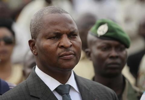 Central African Republic's Prime Minister Faustin-Archange Touadera attends a demonstration held by traders in Bangui, January 5, 2013. PHOTO BY REUTERS/Luc Gnago