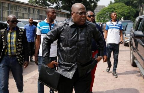 Congolese opposition leader Felix Tshisekedi, a UDPS official and son of veteran opposition figure Etienne Tshisekedi arrives for the talks between the opposition and government of President Joseph Kabila mediated by Congo's Roman Catholic bishops in the Democratic Republic of Congo's capital Kinshasa, December 21, 2016. PHHOTO BY REUTERS/Thomas Mukoya