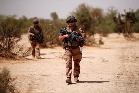 French soldiers of the 2nd Foreign Engineer Regiment conduct an area control operation in the Gourma region during the Operation Barkhane in Ndaki, Mali, July 27, 2019. PHOTO BY REUTERS/Benoit Tessier