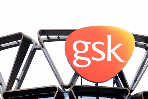 The GlaxoSmithKline (GSK) logo is seen on top of GSK Asia House in Singapore, March 21, 2018. PHOTO BY REUTERS/Loriene Perera