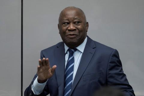 Former Ivory Coast President Laurent Gbagbo appears before the International Criminal Court in The Hague, Netherlands, January 15, 2019. PHOTO BY REUTERS/Peter Dejong/Pool 