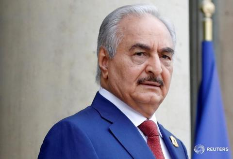 Khalifa Haftar, the military commander who dominates eastern Libya. PHOTO BY REUTERS/Philippe Wojazer