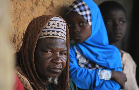 The leader of the displaced Fulani herdsmen Haruna Usman is pictured during an exclusive interview with Reuters in Barkin Kogi, Zango Kataf, Kaduna State