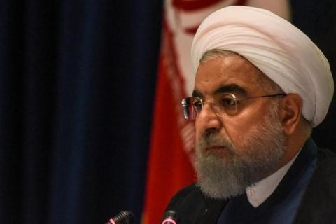 Iran's President Hassan Rouhani delivers remarks at a news conference during the United Nations General Assembly in New York City, U.S., September 20, 2017. PHOTO BY REUTERS/Stephanie Keith