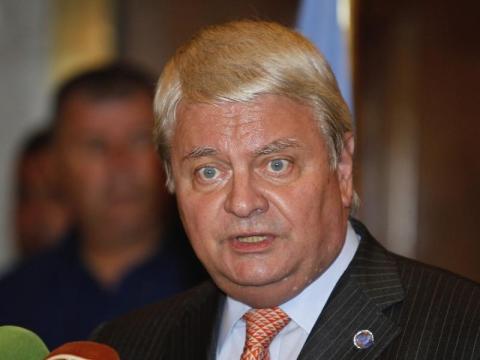 U.N. Under-Secretary General for Peacekeeping Herve Ladsous speaks during a news conference in Damascus