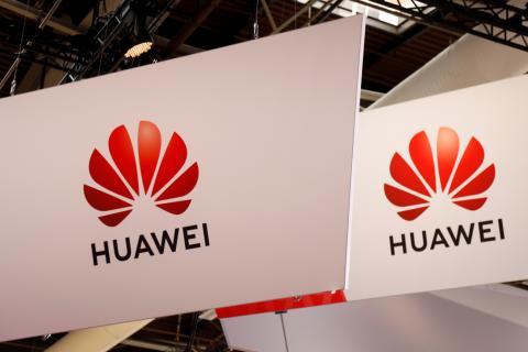 The logo of Huawei is seen at the high profile startups and high tech leaders gathering, Viva Tech,in Paris, France May 16, 2019. PHOTO BY REUTERS/Charles Platiau