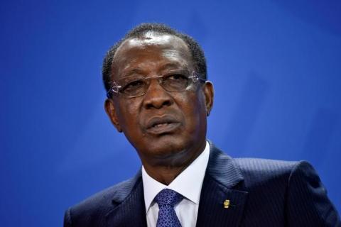 Chad President Idriss Deby addresses the media after a meeting with German Chancellor Angela Merkel at the Chancellery in Berlin, Germany, October 12, 2016. PHOTO BY REUTERS/Stefanie Loos