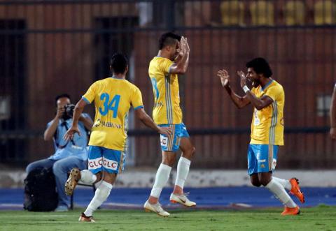 Lassaad Jaziri OF El Ismaily celebrates his goal. PHOTO BY REUTERS/Amr Abdallah Dalsh