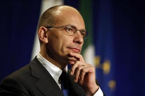 Italian Prime Minister Enrico Letta takes part in a joint news conference with Malta's Prime Minister Joseph Muscat (not pictured)