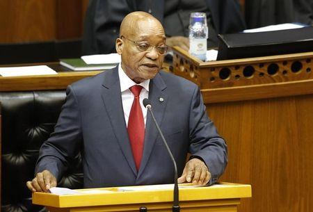 South Africa's President Jacob Zuma responds to questions on his State of the Nation address at Parliament in Cape Town, February 19, 2015. PHOTO BY REUTERS/Mike Hutchings