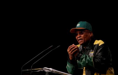 South Africa's President Jacob Zuma gestures during the last day of the six-day meeting of the African National Congress 5th National Policy Conference at the Nasrec Expo Centre in Soweto, South Africa, July 5, 2017. PHOTO BY REUTERS/Siphiwe Sibeko